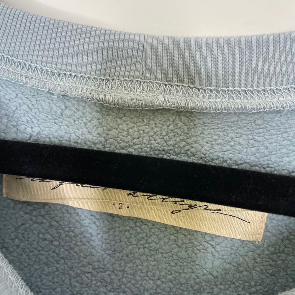 Raquel Allegra Blue Cotton Sweatshirt Tunic Top 2 - Picture 4 of 6